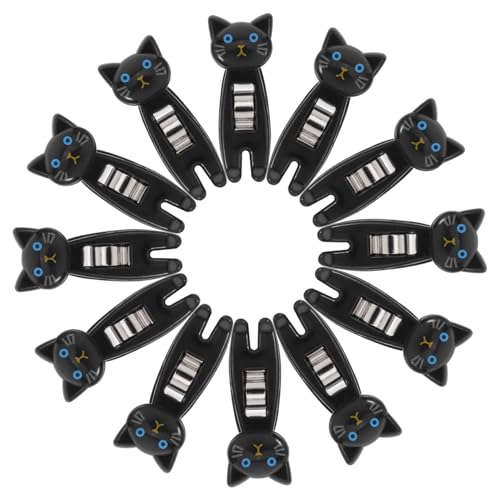 Lurrose 12 Stück Büroklammern, Memo-clip-halter, Kartoffelchip-tütenklammern, Lebensmittelbeutel-versiegeler, Schreibtisch-organizer, Katzenförmige Tütenklammern, Lurrose 12 Stück Büroklammern, Memo-clip-halter, Kartoffelchip-tütenklammern, Lebensmittelbeutel-versiegeler, Schreibtisch-organizer, Katzenförmige Tütenklammern, von Lurrose