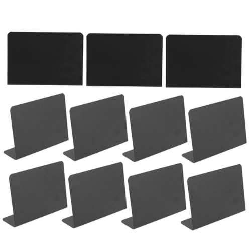 Lurrose 12 Stück dekorative Tafeln preisschilder message board stehtisch Nachrichtentafel dekoringe Preistafeln ausstellen Nachricht Preistafeln Desktop-Tafeln Desktopschilder PVC Black von Lurrose