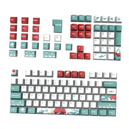 Lurrose 129Stücke Teiliges Mechanische Tastenkappen Korallen Tasten für Gaming Tastaturen Kompatibel mit Cherry Einsetzbar Langlebig Leicht zu Bedienen Lurrose 129Stücke Teiliges Mechanische Tastenkappen Korallen Tasten für Gaming Tastaturen Kompatibel mit Cherry Einsetzbar Langlebig Leicht zu Bedienen von Lurrose