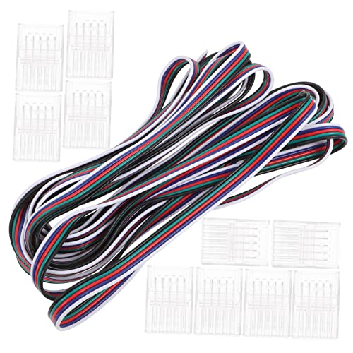 Lurrose 1Satz Lötloser RGB LED Streifenanschluss Pin Verbindungskabel Transparente Steckverbinder Für LED Lichtband Einfache Installation Für Innen Und Außenbeleuchtung von Lurrose