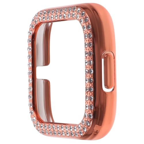 Lurrose 1Stück Smartwatch Schutzhülle Für Robuste Schutzjacke Mit Doppelreihigem Kristallrahmen Roségold Schutzrahmen Für Ihre Wertvolle Uhr von Lurrose