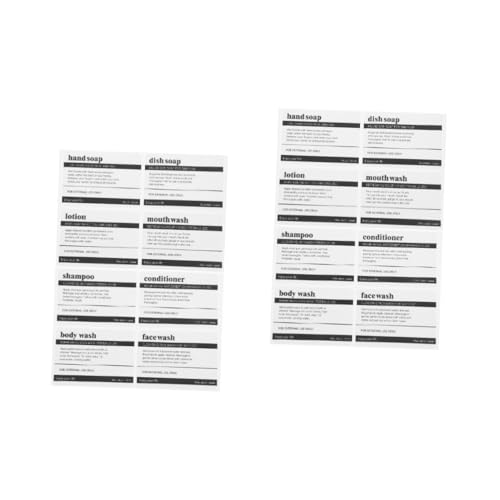 Lurrose 2 Sätze 2 Sets Badezimmer Badeetiketten Aufkleber Für Hautpflegeprodukte Waschbecken Badezimmer Accessoires Shampoo Conditioner Flasche Nachfüllbare 8 Blatt * 2 Lurrose 2 Sätze 2 Sets Badezimmer Badeetiketten Aufkleber Für Hautpflegeprodukte Waschbecken Badezimmer Accessoires Shampoo Conditioner Flasche Nachfüllbare 8 Blatt * 2 von Lurrose