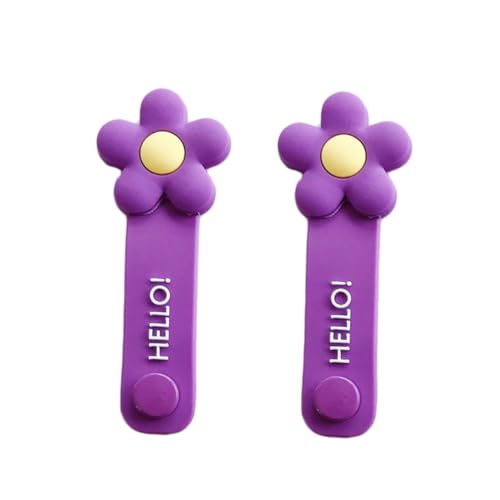 Lurrose 2 Stück Blumen Kabel Organizer Kabelhalter für Kopfhörer USB Kabel Praktischer Kabelwinder für Zuhause Büro von Lurrose