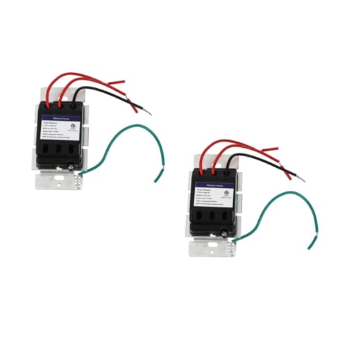 Lurrose 2 Stück Dimmer schalter LED-kompatibler Dimmschalter Dimmerschalter für LED Dimmen Wattzahl Dimmer für LED-Leuchten elektrisches Licht Lichtdimmer Abs Weiß von Lurrose