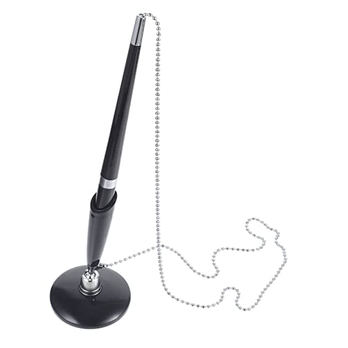 Lurrose 2 Stück Gegenschreiber Mit Stiftkette Geformt Tinte Schlüssel Uv Büro Desktop Kugelschreiber Mit Kette Stifte Mit Karabiner Bußgeld Blau Schreibtisch-stiftkette Pp Black von Lurrose