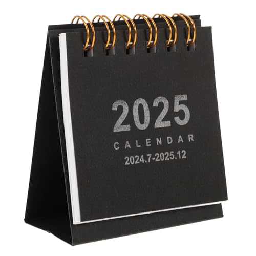 Lurrose 2025 Kalenderschreibtisch Kleiner Schreibtischkalender Mini-tischkalender Monatlicher Memo-kalender Desktop-kalender Monatskalender Für Den Täglichen Gebrauch Papier Black von Lurrose