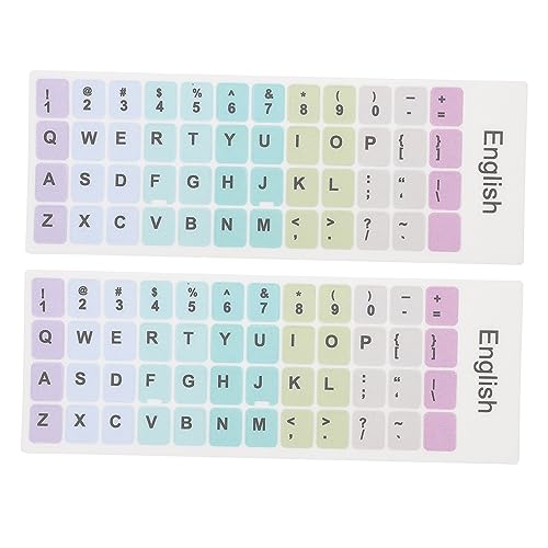 Lurrose 2Blätter Laptop Tastatur Aufkleber Universelle Englische Aufkleber Für Notebook Tastaturen Langlebig Leicht Anzubringen Schutz Styling Für Ihre von Lurrose
