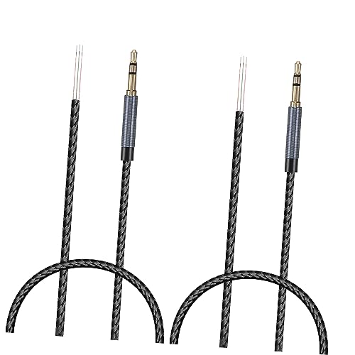 Lurrose 2Stücke Audiokabel Für Kopfhörer Geflochtenes High Fidelity Klinkenkabel Für Klangqualität Langlebige Nutzung Kompatibel Mit Smartphone Laptop von Lurrose