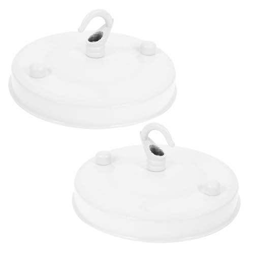 Lurrose 2Stücke Baldachin Für Kronleuchter Deckenabdeckplatte Für Pendelleuchten Montageplatte Basis Runde Deckenleuchte Halterung Für Lampen Spitzenfassung Weißes Design Lurrose 2Stücke Baldachin Für Kronleuchter Deckenabdeckplatte Für Pendelleuchten Montageplatte Basis Runde Deckenleuchte Halterung Für Lampen Spitzenfassung Weißes Design von Lurrose