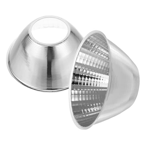 Lurrose 2Stücke Taschenlampen Reflektorbecher Aluminium Reflektoren für Fokussiertes Licht Zubehör für Lampenschirm Diffusorplatte für Ausleuchtung von Lurrose