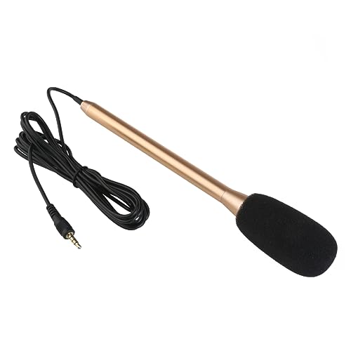 Lurrose 3M Mikrofon für Handy Laptop Gold für Interviews Videoaufnahmen Kabel für Einfache Handhabung Hohe Richtwirkung zur Geräuschreduzierung Lurrose 3M Mikrofon für Handy Laptop Gold für Interviews Videoaufnahmen Kabel für Einfache Handhabung Hohe Richtwirkung zur Geräuschreduzierung von Lurrose