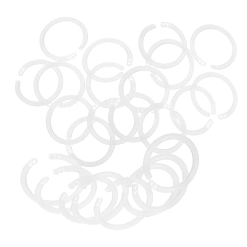 Lurrose 4 Boxen Erweiterungsscheiben Clipringe farbige Binderinge d-Ring Schlüsselkette Kalenderordner Mehrzweck-Binderinge Binderinge für DIY Ringe für Lernkarten Ordnerringe Sport Weiß von Lurrose