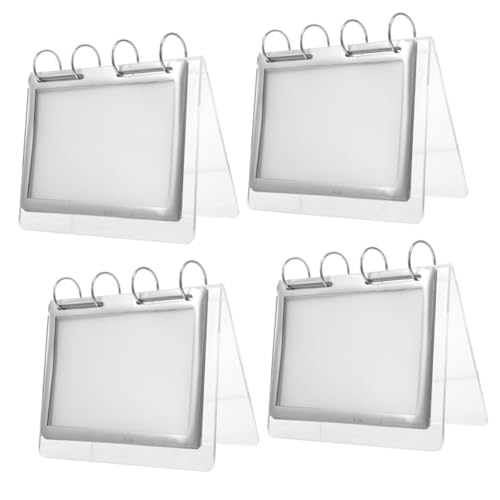 Lurrose 4 Stück Ausstellungsstand Menühalter Acrylhalter Geschenkschildhalter Acryl-Displayständer Preisgestaltungsmenü Anzeige Menüetikettenständer Papierhalter Schilderhalter Transparent von Lurrose