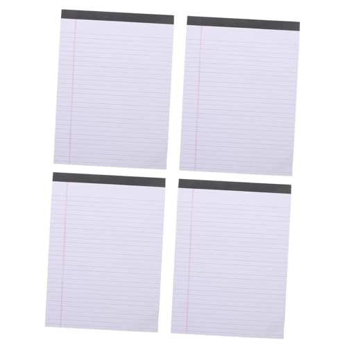 Lurrose 4 Stück Papier Nehmen Arbeitsheft Gefüttert Notizpolster Notizbilder Papierblöcke Pads Notizbuch Steno-pad Liniertes Papier Notizblock Klein Schmucklos Notizbücher Masse Weiß von Lurrose
