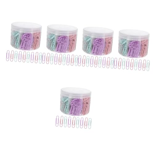Lurrose 5 Sätze Mini Büroklammern in Verschiedenen Größen Dokument Büroklammer Farbig Geformt Sortiert Karten Clip Metallclips Buchleseclips Befestigungsclips Für Dokumente 540 Stück * 5 von Lurrose