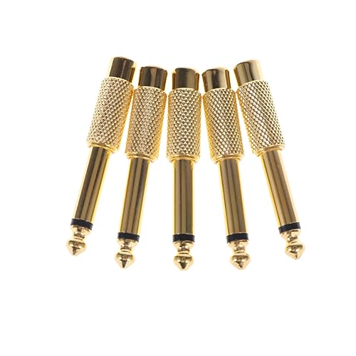 Lurrose 5Stücke Mono Zu Stereo Audio Adapter Vergoldete Metallanschlüsse Für Von Lautsprechern Mikrofonen Korrosionsbeständig Für Minimale von Lurrose