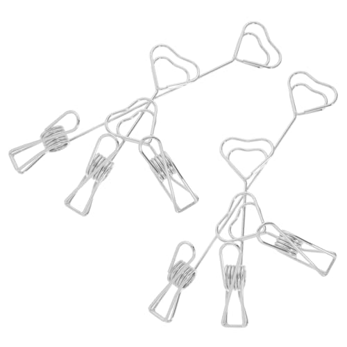 Lurrose 6 Stück Memorandum -Halter tischdeko hochzeit Beachten Sie den Halter Schreibtischklammer für Notizen Memo-Clip-Halterständer Notizkartenhalter Memo-Papierhalter Stahldraht Silver von Lurrose