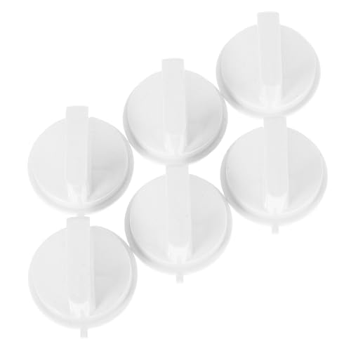 Lurrose 6 Stück Mikrowellen schalter Mikrowellenschalter Mikrowellen Timer Universeller Drehknopf Mikrowellen Zubehör Drehknopf Ersatz elektronischer Bedienknopf Zeitregler Plastik Weiß von Lurrose