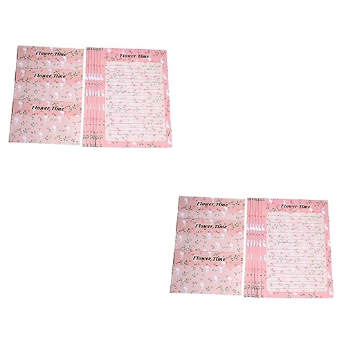 Lurrose 72 Stk Briefpapier Mit Umschlägen Mädchen Schreiben Briefpapier Stationärer Umschlag Briefpapier Zum Schreiben Von Blumen Grußpapier Und Umschläge Schreibwaren Für Briefe Rosa von Lurrose