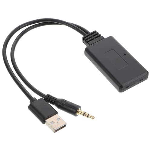 Lurrose Audioadapter Kabelloser Lautsprecheradapter Auto Zusatzadapter Kabelloser Audioadapter Autoanschluss Für Musik Autoradio Anschlussadapter PVC Schwarz von Lurrose