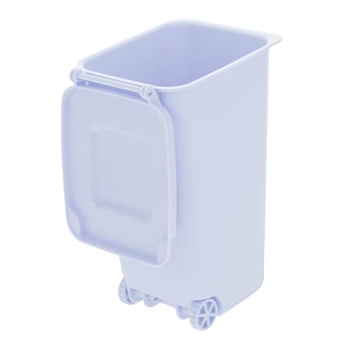 Lurrose Desktop -Speicherbox Tisch Mülleimer Recycling Mülltonne Mülleimer für Schreibtisch Kabine Büro storage boxes aufbwahrungs-box kleiner Abfalleimer Mini-Mülleimer mit Deckel pp Blue von Lurrose