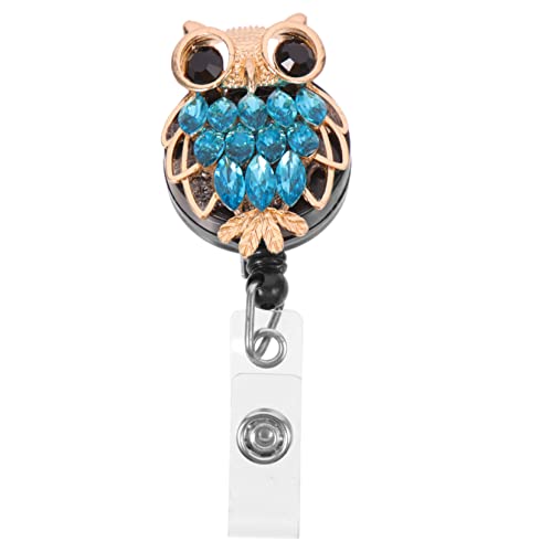 Lurrose Einfach zu ziehender ID-Halter einziehbar teleskopisch Abzeichen-Clip Schlüssel Clips plastikenten plasure key chains Halter für Abzeichenrollen Abzeichenschnallen Legierung Blue von Lurrose