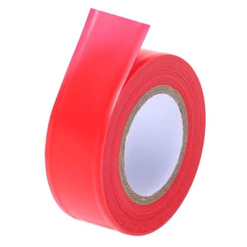 Lurrose Fluoreszierendes Markierungsband Vorsichtsbodenband Außendekorationsband Bauband Warnband Halloween Klebeband Neonband Reflektierende Baummarkierungsbänder Rotes Pvc von Lurrose