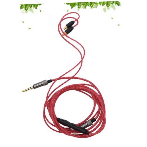 Lurrose Kopfhörer Upgrade Leitung Mit Kabelsteuerung Aus Reinem Für Audio Rot von Lurrose