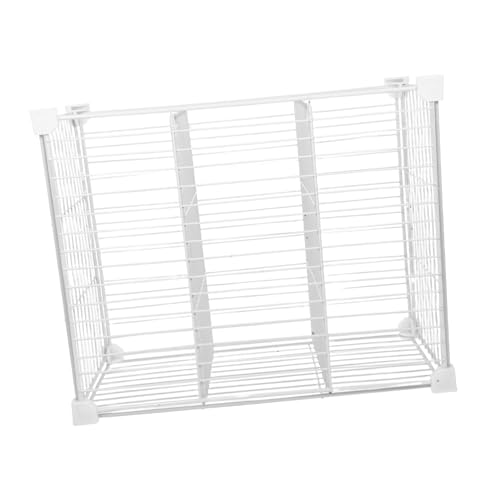 Lurrose Kühlschrank Lagerregal Kühlschrank Lagerregale Gefrierschrank Organizer Trennwand Schrank Lagerregal Wasserflaschen Lagerregale Frischobst Trenner Metall Weiß von Lurrose
