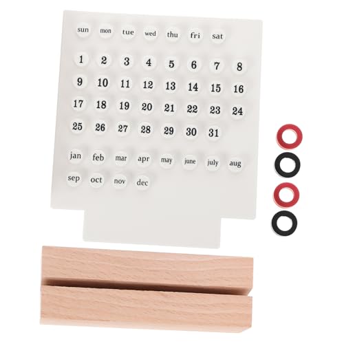 Lurrose Ornament Kalenderschreibtisch Jährlicher Planerkalender Mini Tischkalender Monat Datumsanzeige Küchenkalender Tischkalender Aus Holz Büro Kalender Schreibtisch Acryl Handbuch Weiß von Lurrose