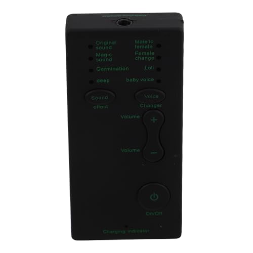 Lurrose Soundkarten -Sprachwandler externer Sprachwechsler Tragbarer Soundwechsler Stimmverzerrer Sprachmodifikator Tonwechsler stimmveränderndes Gerät Mini-Sprachwechsler Plastik Black von Lurrose