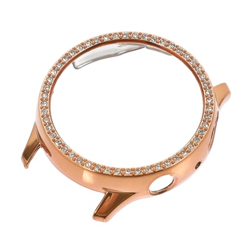 Lurrose Stylischer Strass Uhrenschutz Für Watch Active Elegantes PC Gehäuse Schützende Smartwatch Hülle Roségold Schutz Vor Kratzern Stößen von Lurrose