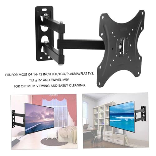 Lurrose Tv Wandhalterung Schwenkbar Robuste Stahlkonstruktion Einfache Montage für Flachbildfernseher Universelle Tv Halterung Schwarz Lurrose Tv Wandhalterung Schwenkbar Robuste Stahlkonstruktion Einfache Montage für Flachbildfernseher Universelle Tv Halterung Schwarz von Lurrose