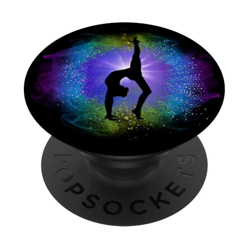 Hübsche Gymnastik-Silhouette von Turnern, Regenbogenfarben, bunt PopSockets Klebender PopGrip Hübsche Gymnastik-Silhouette von Turnern, Regenbogenfarben, bunt PopSockets Klebender PopGrip von Lush Gymnastics