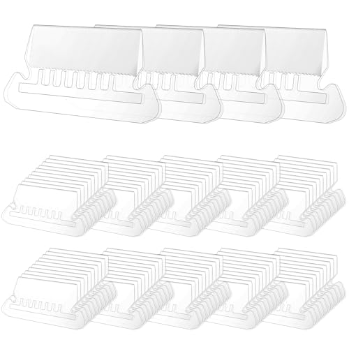 100 Stück Hängeregister Tabs Hängende Ordner Registerkarten mit 100 Leeren Blättern Dateiordner Transparente Karteikartenfächer zum Sortieren von Büro-Schuldateien für eine schnelle Identifizierung von Lusofie