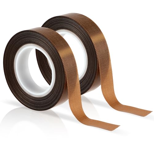 Lusofie 2 Stück Teflonband 13mm x 10m Hitzebeständig Klebeband für Vakuumierer von Vakuummaschinen Teflonband für den industriellen Einsatz Braun Lusofie 2 Stück Teflonband 13mm x 10m Hitzebeständig Klebeband für Vakuumierer von Vakuummaschinen Teflonband für den industriellen Einsatz Braun von Lusofie