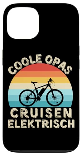 Coole Opas cruisen elektrisch – Vintage E-Bike für Großväter Hülle für iPhone 13 von Lust auf Rad