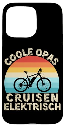 Coole Opas cruisen elektrisch – Vintage E-Bike für Großväter Hülle für iPhone 15 Pro Max von Lust auf Rad