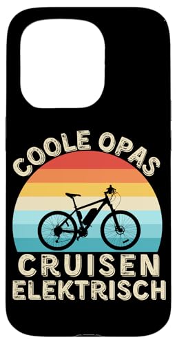 Coole Opas cruisen elektrisch – Vintage E-Bike für Großväter Hülle für iPhone 15 Pro von Lust auf Rad