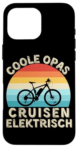 Coole Opas cruisen elektrisch – Vintage E-Bike für Großväter Hülle für iPhone 16 Pro Max Coole Opas cruisen elektrisch – Vintage E-Bike für Großväter Hülle für iPhone 16 Pro Max von Lust auf Rad