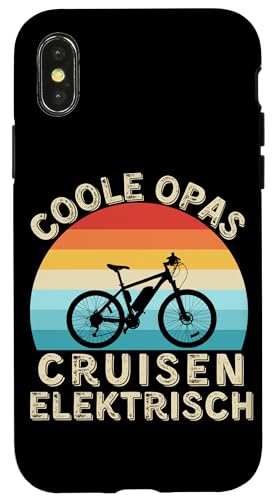 Coole Opas cruisen elektrisch – Vintage E-Bike für Großväter Hülle für iPhone X/XS Coole Opas cruisen elektrisch – Vintage E-Bike für Großväter Hülle für iPhone X/XS von Lust auf Rad