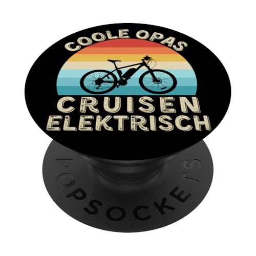 Coole Opas cruisen elektrisch – Vintage E-Bike für Großväter PopSockets Klebender PopGrip Coole Opas cruisen elektrisch – Vintage E-Bike für Großväter PopSockets Klebender PopGrip von Lust auf Rad