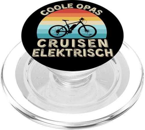 Coole Opas cruisen elektrisch – Vintage E-Bike für Großväter PopSockets PopGrip für MagSafe Coole Opas cruisen elektrisch – Vintage E-Bike für Großväter PopSockets PopGrip für MagSafe von Lust auf Rad