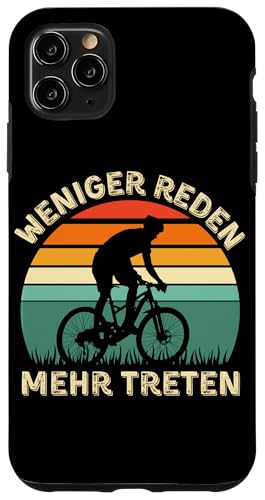 Weniger Reden Mehr Treten – Lustiges Fahrrad Vintage Sunset Hülle für iPhone 11 Pro Max Weniger Reden Mehr Treten – Lustiges Fahrrad Vintage Sunset Hülle für iPhone 11 Pro Max von Lust auf Rad