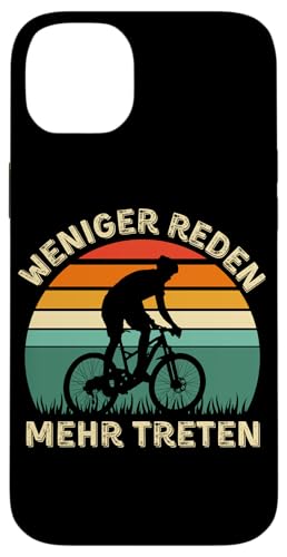Weniger Reden Mehr Treten – Lustiges Fahrrad Vintage Sunset Hülle für iPhone 14 Plus Weniger Reden Mehr Treten – Lustiges Fahrrad Vintage Sunset Hülle für iPhone 14 Plus von Lust auf Rad