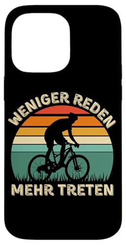 Weniger Reden Mehr Treten – Lustiges Fahrrad Vintage Sunset Hülle für iPhone 14 Pro Max Weniger Reden Mehr Treten – Lustiges Fahrrad Vintage Sunset Hülle für iPhone 14 Pro Max von Lust auf Rad