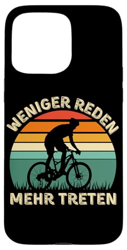 Weniger Reden Mehr Treten – Lustiges Fahrrad Vintage Sunset Hülle für iPhone 15 Pro Max Weniger Reden Mehr Treten – Lustiges Fahrrad Vintage Sunset Hülle für iPhone 15 Pro Max von Lust auf Rad