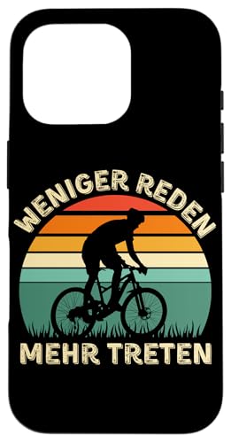 Weniger Reden Mehr Treten – Lustiges Fahrrad Vintage Sunset Hülle für iPhone 16 Pro Weniger Reden Mehr Treten – Lustiges Fahrrad Vintage Sunset Hülle für iPhone 16 Pro von Lust auf Rad