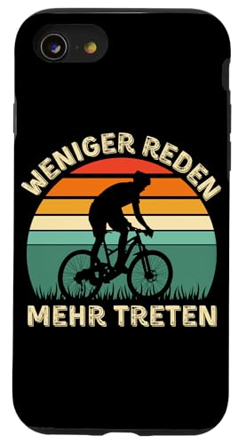 Weniger Reden Mehr Treten – Lustiges Fahrrad Vintage Sunset Hülle für iPhone SE (2020) / 7 / 8 von Lust auf Rad