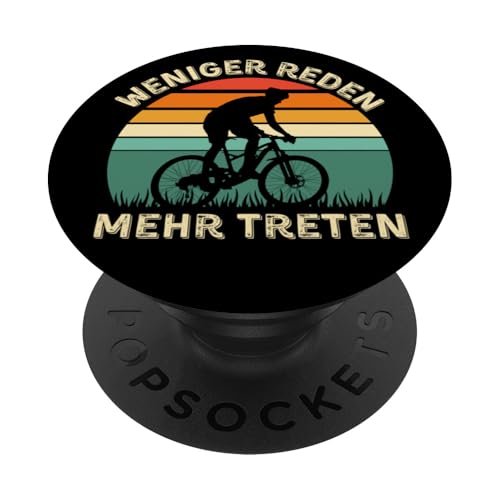 Weniger Reden Mehr Treten – Lustiges Fahrrad Vintage Sunset PopSockets Klebender PopGrip Weniger Reden Mehr Treten – Lustiges Fahrrad Vintage Sunset PopSockets Klebender PopGrip von Lust auf Rad